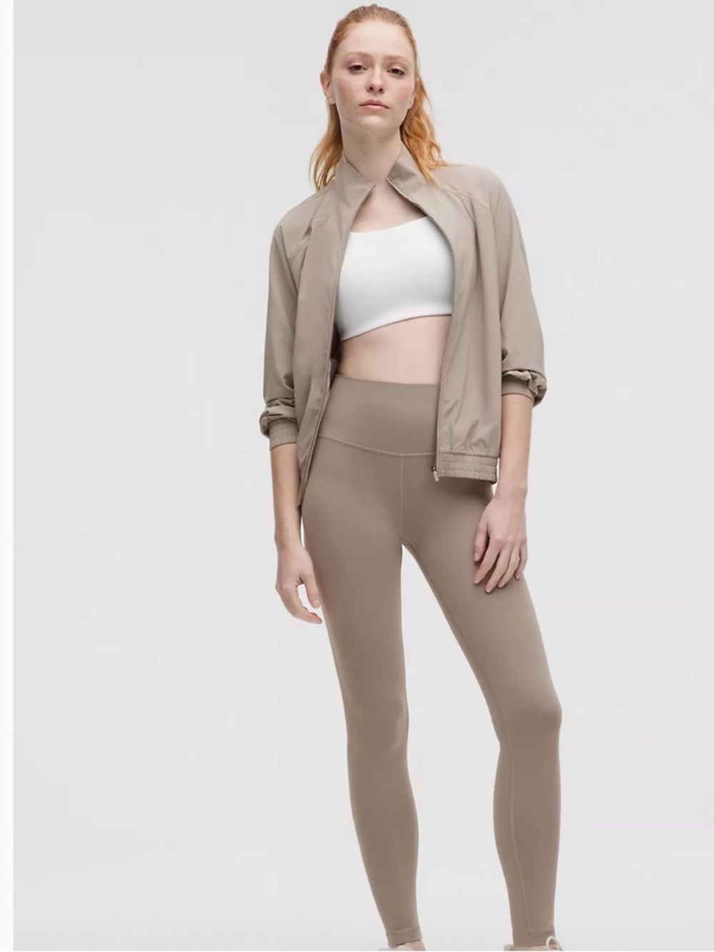 Lululemon Women’s Tights Wunder Train High-Rise Tight 28" Warm Ash Gray/Lt Taupe